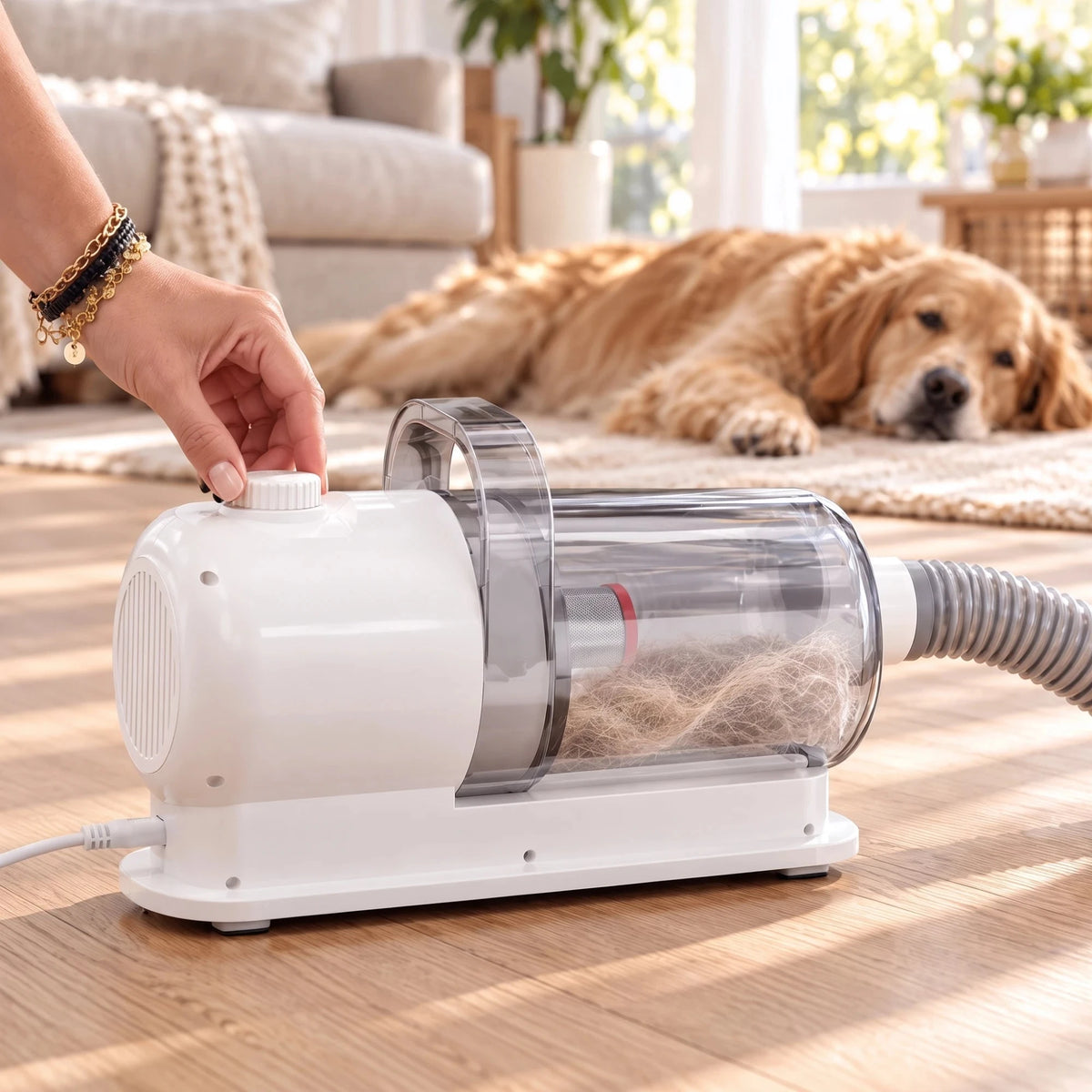 Turning the iWhisper™ power dial down