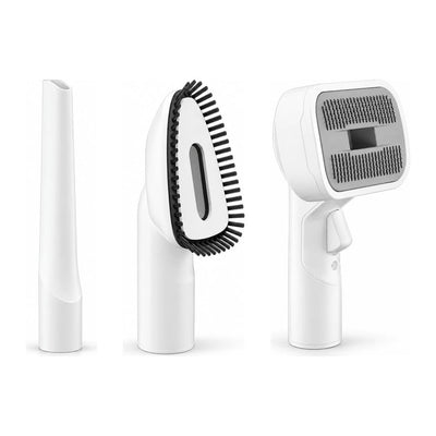 Slicker brush, bristle brush and crevice nozzle
